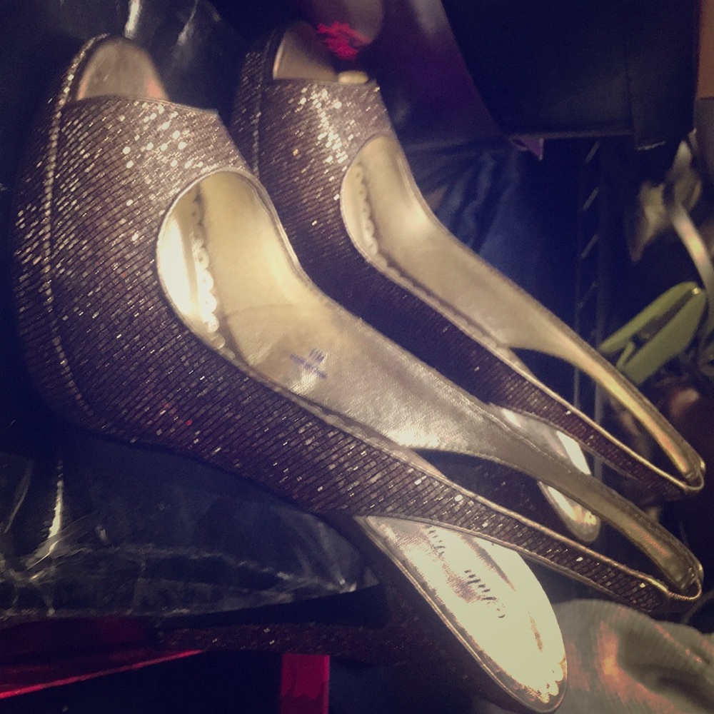 Gold high heel